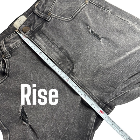 Cotton On 91 High 90s Mom Jeans US Size 6 Faded Black Gray Distressed High Waist - Picture 10 of 11